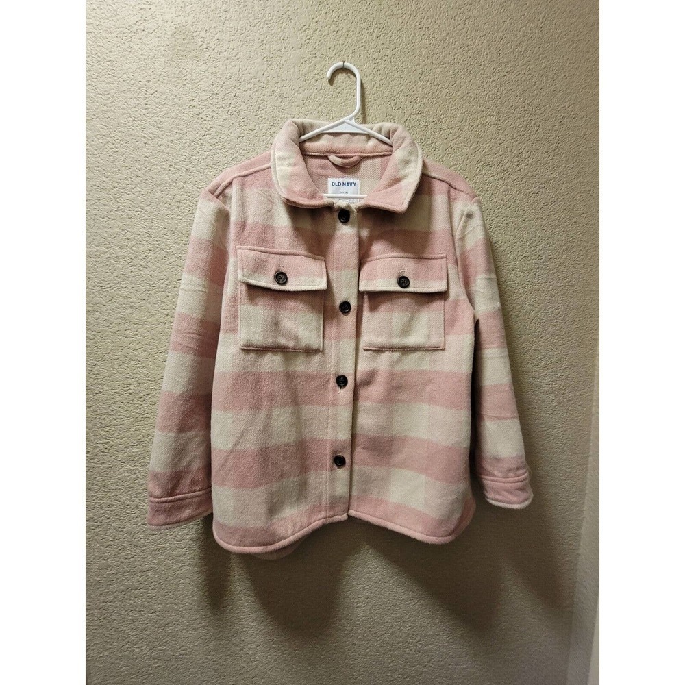 Old Navy Shacket Pink And Cream Juniors Size XXL 18